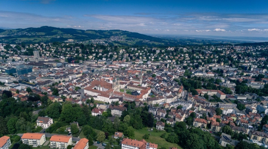 Luftaufnahme St.Galler Innenstadt